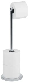 WENKO 19637100 - Portarotolo per carta igienica 21x55 cm in acciaio inox/argento