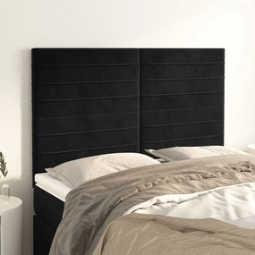 Testiere 4 Pz Nere 72x5x78/88 Cm İn Velluto /