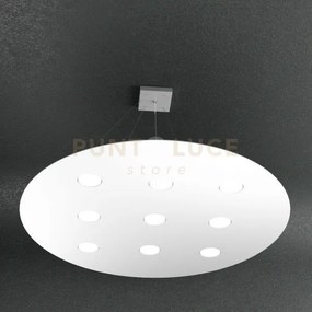 Cloud sospensione 9+4 luci tonda biemissione bianco 1128-s9 t+4-bi