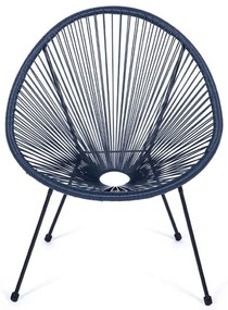 Sedia da giardino in rattan artificiale blu Avocado - Bonami Selection