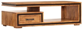 Tavolino Da Salotto 100x45x33 Cm İn Legno Massello Di Acacia /