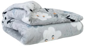 Coperta grigia per neonati in micropile 150x200 cm Sheep - My Home