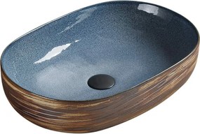 Mexen Agota lavabo da appoggio 58 x 40 cm, blu - 22025866