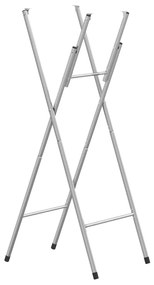 Gambe Pieghevoli Per Tavolo Da Bar Argento 45x53x108 Cm Acciaio /
