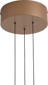 Lampada a Sospensione Moderna Bronzo con Legno di Noce Incl. LED Dimmerabile - Smith