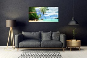 Quadro acrilico Paesaggio del mare della spiaggia di Palma 100x50 cm
