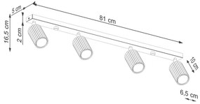 Brilagi - Faretto CRESTO 4xGU10/10W/230V color crema