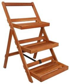 Piedistallo Per Piante A 3 Livelli 50x63x80cm Massello Dacacia /