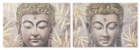 Quadro Home ESPRIT Buddha Orientale 120 x 3 x 80 cm (2 Unità)