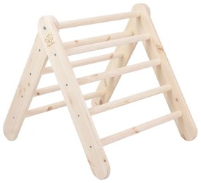 Pikler triangolo montessori di colore naturale in pino massiccio 60x60x60 cm Montessori – Meowbaby