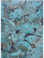 Matthew Williamson Carta da parati Fandare - Teal/ Old Gold