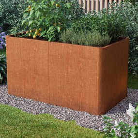 PRIMEYARD 146 x 80 x 60 cm Orto rialzato, acciaio corten, look ruggine - (GFPV00825)