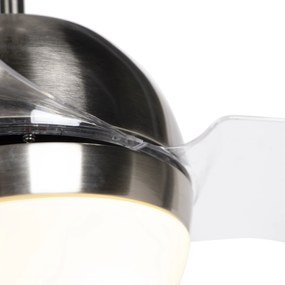 Ventilatore da soffitto in acciaio con telecomando - Bora 52