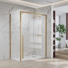 Kamalu - Box doccia 90x130 telaio colore oro scorrevole vetro 8mm  | KSA5000G
