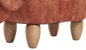 Pouf animaletto in velluto marrone DOGGY Beliani