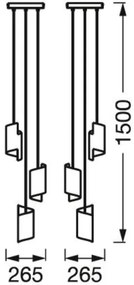 Ledvance - Lampadario LED dimmerabile su filo SMART+ DECOR 3xLED/8W/230V bianco Wi-Fi