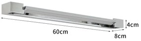 Brilagi-LED Specchio da bagno illuminato AQUA LINE LED/18W/230V 60 cm IP44 cromo lucido