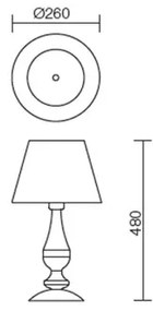 Redo 02-713 - Lampada da tavolo FABIOLA 1xE27/28W/230V