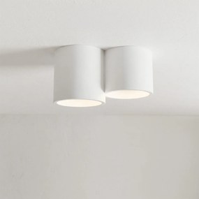Plafoniera Rotonda 3xGX53 a Cilindri in Gesso - serie VOLUMI