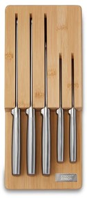 Set di coltelli con lama in acciaio inox e supporto 5 pz Elevate Bamboo – Joseph Joseph
