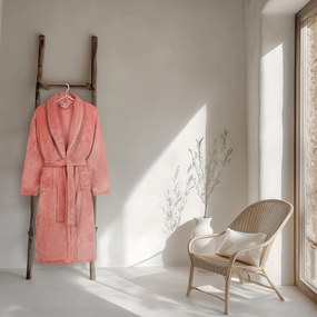 Accappatoio rosa in micropile XS/S Polyvelvet – Good Morning