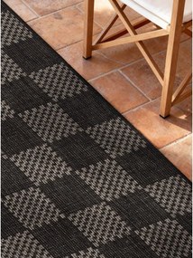 Passatoia da interno ed esterno nera/color crema 80x200 cm Haringey Dorothy – Ted Baker