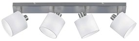 Lampada da soffitto bianca per 4 lampadine Spot Tommy, larghezza 70 cm - Trio