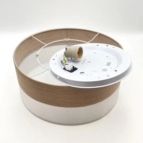 Plafoniera SIRJA WOOD 1xE27/15W/230V diametro 35 cm bianco/quercia