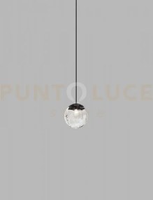 Puppet sospensione 16l cristallo trasparente nero opaco 2 l32bb led...