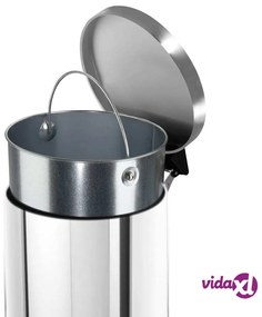 Hailo Pattumiera a Pedale Solid M 12L Acciaio Cestino Interno Zincato