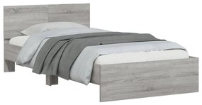 Giroletto testiera grigio sonoma 100x200 cm legno multistrato