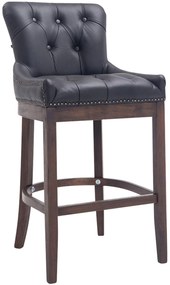 Sgabello Bar Lakewood İn Pelle Antica / Schwarz