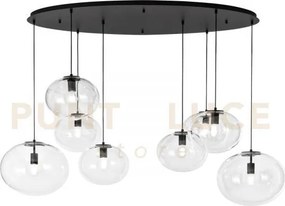 Lampadario a sospensione galaxy nera 8 luci attacco e27 166x81,5x15...