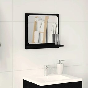 Specchio Da Bagno Rovere Nero 40x10,5x37 Cm Legno Multistrato /