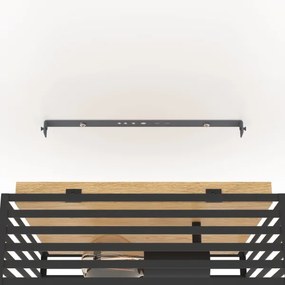 Eglo 390163 - Plafoniera CIDRAZ 2xE27/40W/230V nero/marrone