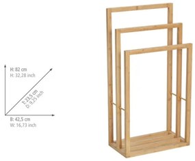 WENKO 25629100 - Portasciugamani BAMBUSA 42,5x82 cm marrone