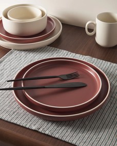 Kave Home - Set Gaia di 2 individuali in cotone e lino verde 35 x 50 cm