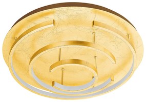 Plafoniera Moderna Pozondon Acciaio Oro Luce Led Integrato 22,5W