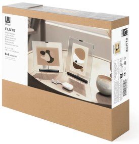 Cornice nera in vetro verticale con sostegno 16x20 cm Flute – Umbra