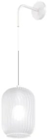 Applique regolabile bianco 1 luce vetro bianco fog 1181bi-a-bf