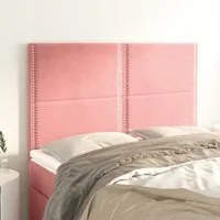 Testiere 4 pz Rosa 72x5x78/88 cm in Velluto 3116245