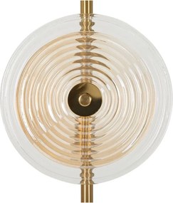 Lampada da terra dorata con paralume in vetro (altezza totale 170 cm) Venice – Mauro Ferretti