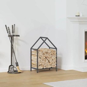 Rastrelliera Per Legna Da Ardere Antracite 40x25x60 Cm /