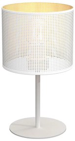 Lampada da tavolo LOFT SHADE 1xE27/60W/230V diametro 18 cm bianco/oro