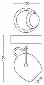 Philips 50611/30/P0 - Faretto LED RIVANO LED/4,3W/230V
