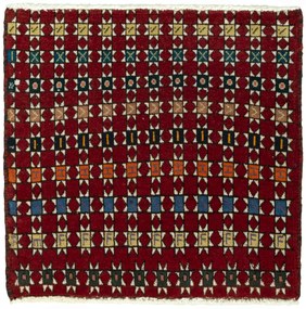 Shiraz Tappeto persiano 50 x 50 Rosso (Iran) Annodato A Mano