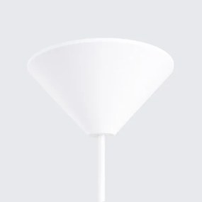 Sollux SL.1327 - Lampadario a sospensione con filo FRIKA 1xE27/15W/230V diametro 34 cm bianco