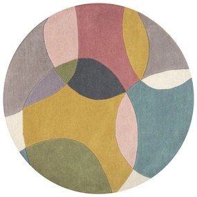 Tappeto rotondo in lana tessuto a mano ø 160 cm Glow Multi – Flair Rugs