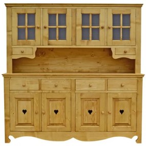 Credenza completa 8 ante (4 in vetro) e 6 cassetti - LM-C140-2