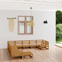 Set Divani da Giardino 11 pz in Legno Massello di Pino 3076047